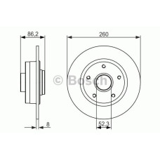 fren diski arka 260mm renault megane iii grandtour scenic iii 1-4 1-5dci 1-6 1-9