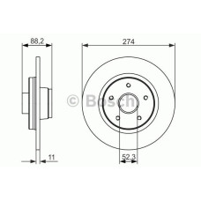 fren diski arka 274mm renault kango ii 1-6 16v 1-5dci 08-