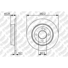 fren diski arka 262 mm  11 84 mm hyundai accent iv i20 14- kia rio iii