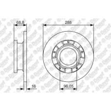 fren diski arka duz 288x16x13 mm hava kanalli ford transit custom 2-2tdci