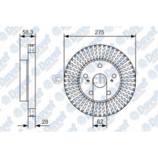 fren diski on havali 278 mm toyota hilux 2-5 d 05-