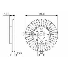 fren diski on havali 256mm opel  astra g 1-4i 1-6i 0997-0800
