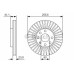 fren diski on havali 256mm opel  astra g 1-4i 1-6i 0997-0800