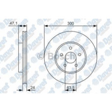 fren diski on havali 300mm mondeo iii 00-07 e-no:0986478718