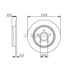 fren diski arka dolu 280mm focus c max 1-6tdci 03-07 focus ii 1-6tdci 04-