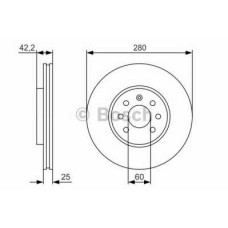 fren diski on havali 280mm 4 bijon astra f classic 03-05 astra h 04- combo 01-