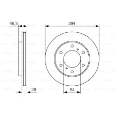 fren diski on 294 28 264 mm hava kanalli mitsubishi l200 06-12 pajero 10-13 2-5