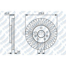 fren diski on havali 280mm 5 bijon kangoo ii 1-5dci 07-