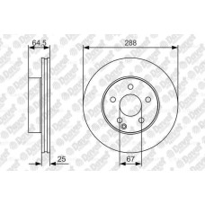 FREN DISKI ON HAVALI 288mm C-CLASS W204 07-14 S204 07-14 C204 11->