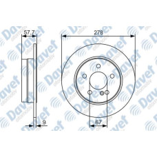 FREN DISKI ARKA 278mm W204 07>14 S204 07>14 C204 11>