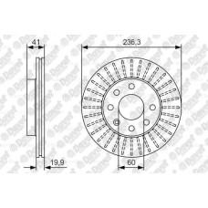 on fren diski havali 236  20-18-1 mm astra f corsa b kalos aveo t200 t255 spark