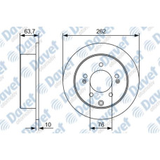 FREN DISKI ARKA 262mm KIA CERATO SOUL 2009>