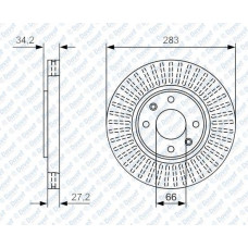 fren diski on havali 283mm p207 p307 p308 p408 partner tepee berlingo c3 i-ii c4