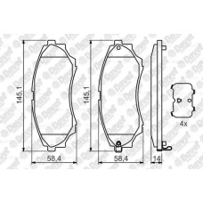 disk balata on  1451x584x160 mm  ford ranger mazda