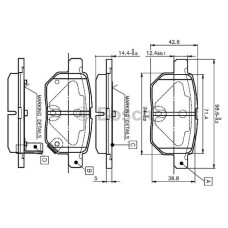 fren balatasi arka toyota auris 1-4d-4d 1-4vvti 1-6vvti 2-0d 4d 2-2d 03-2007-