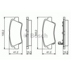 fren balatasi arka i30 i30 cw elantra 11- e-no:0986tb3203