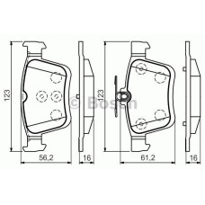 fren balatasi arka golf vii a3 12- e-no:0986tb3176