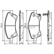 fren balatasi on  0986tb3086 toyota auris avensis  t27  1-6 1-6 2-0 2-0d 2-2d 02