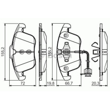 fren balatasi on 0986tb3164 audi a5 1-8tfsi a4 s4 1-8tfsi 2-0tfsi 2-7tdi  2007-