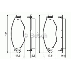 fren balatasi on  wva 23597  e-no:0986tb2316 peugeot p206 1-4 1-4hdi 1-6 98-