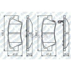 fren balatasi arka accent iv i30 1-4 11- e-no:0986tb3204