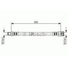 fren hortumu arka disi 280mm mb 116 126