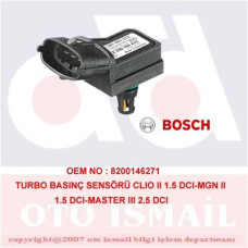 TURBO BASINÇ SENSÖRÜ CLIO II 1.5 DCI-MGN II 1.5 DCI-MASTER III 2.5 DCI