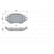 ÖN FREN BALATASI RENAULT MEGANE IV 15 TÜM MOTOR TİPLERİ G:129MM Y:58.4 MM K:18MM