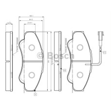 ÖN FREN BALATASI FİŞLİ BOXER 02/06 JUMPER 02/06 DUCATO 02/06 B.Y TİP 1800 KG