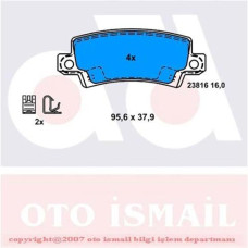 ARKA FREN BALATA TOYOTA COROLLA 1.4L 1.6L 4ZZ-FE 3ZZ-FE ZZE120 ZZE121 VVTi 02-06