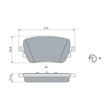 FREN BALATASI ARKA MERCEDES W177 V177 W247 C118 X118 H247 X247