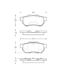 ARKA BALATA CIVIC 1.6İ 1.6 VTI 94/00 HONDA JAZZ 08 ACCORD III 85-89 0986TB2121