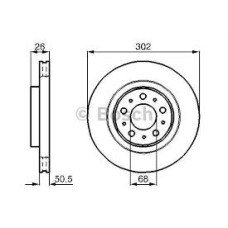 ÖN FREN AYNASI HAVALI VOLVO V70 97-00 C70 97-05 S70 96-00 XC70 97-02 302x26x5DLx