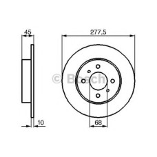 ARKA FREN AYNASI NISSAN PRIMERA P11/WP11 96 02 278x10x4DELİK