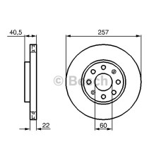 ÖN FREN AYNASI CORSA D 07 CORSA E 14 ADAM 13 PUNTO EVO-GRANDE PUNTO 05 257x22x4D