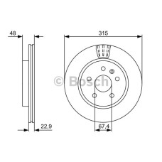 ARKA FREN AYNASI INSIGNIA A 08 SAAB 9-5 YS3G 10 17 JANT-18 JANT 315x22.9x5DLxHAV