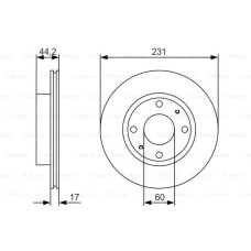 FREN DİSKİ. ÖN. 231 MM / 17-15 MM HAVA KANALLI