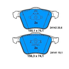 ÖN BALATA VOLVO XC90 2.5T 02 D5 02 T6 02 D5 V8 05 D5 09 3.2 06 0986TB2862