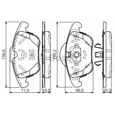 ON FREN BALATASI EVOQUE 12-18 FREELANDER 2 06-14 / MONDEO IV 07 / S MAX GALAXY 0