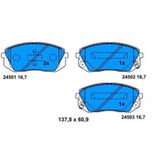 ÖN BALATA HYUNDAI İX35 2.0-2.0 CRDİ 10 CARENS III 06 SPORTAGE 06 D4EAD1B MOTOR İ