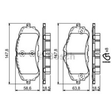 ÖN FREN BALATASI 283mm ASTRA L 21 COMBO E 18 BERLINGO 18 PARTNER 18 308 II-III 1