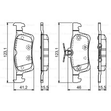 ARKA FREN BALATASI P308 II 1.2 VTİ-1.2 THP-1.6 HDİ-2.0 HDİ 13 FREN DİSKİ ÇAPI 24