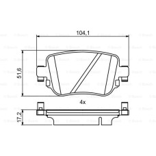 ARKA BALATA VW CADDY IV 2.0TDI 15 CUUF-DFSF 104.1x17.2x51.6