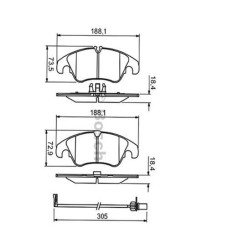 ÖN BALATA AUDI A4-A5-A6-A7-Q5 2008 0986TB3032