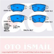 ARKA BALATA ASTRA F 98/00 ASTRA G 98/05 ZAFIRA 98-05 0986TB2777