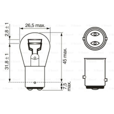 AMPUL - PURE LİGHT - 12 V - P21/5W - 21/5 W - BAY15D P21/5W