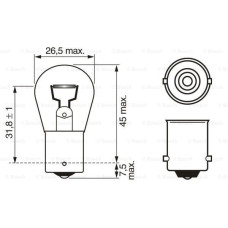 1987302925 AMPUL ECO 12V 93 SİNYAL TEK DUY P21W BA15s