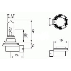 1987302251 AMPÜL ECO 12V 93 SİNYAL DİPSİZ TEK FLAMA 21W W3x16d