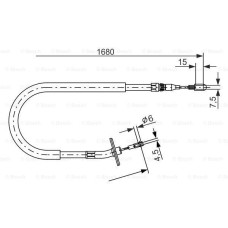 FREN HALATI SAG ARKA 1680mm MERCEDES SPRINTER 901 904 95 06