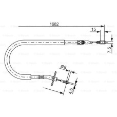 FREN HALATI SOL ARKA 1682mm MERCEDES SPRINTER 901 904 95 06